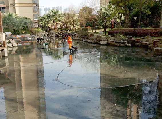 长泰景观池淤泥清理